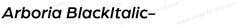 Arboria BlackItalic字体转换